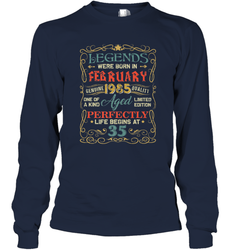 Legends Were Born In FEBRUARY 1985 35th Birthday Gifts Long Sleeve T-Shirt