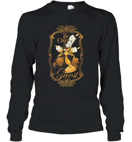 Disney Beauty And The Beast Be Our Guest Long Sleeve T-Shirt Long Sleeve T-Shirt / Black / S Long Sleeve T-Shirt - HHHstores