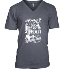 A mother is like a flower each one is beautiful and unique Men's V-Neck Men's V-Neck - HHHstores