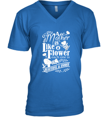 A mother is like a flower each one is beautiful and unique Men's V-Neck Men's V-Neck - HHHstores