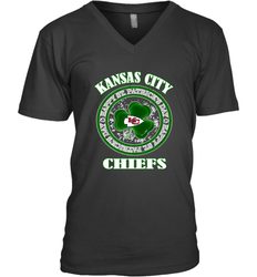 NFL Kansas City Chiefs Logo Happy St Patrick's Day Men's V-Neck