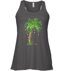 Christmas Lights Palm Tree Beach Funny Tropical Xmas Gift Women's Racerback Tank Women's Racerback Tank - HHHstores