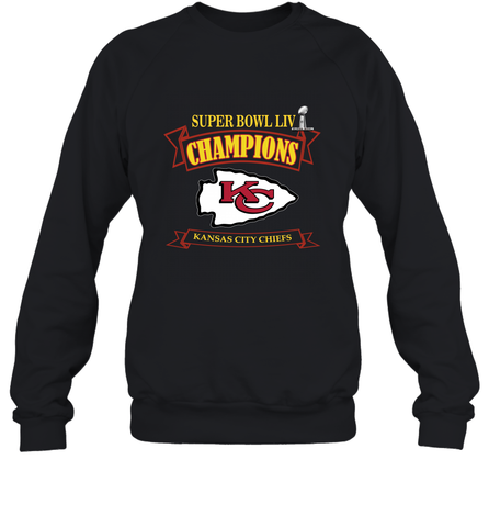 NFL Kansas City Chiefs Pro Line by Fanatics Super Bowl LIV Champions Crewneck Sweatshirt Crewneck Sweatshirt / Black / S Crewneck Sweatshirt - HHHstores