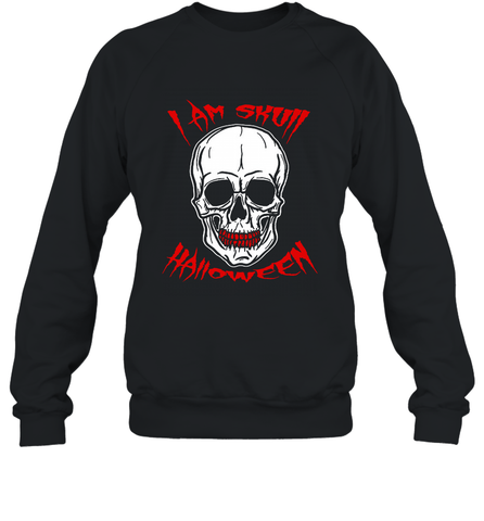 I am the skull halloween Crewneck Sweatshirt Crewneck Sweatshirt / Black / S Crewneck Sweatshirt - HHHstores