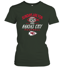 Sundays Are For Jesus and Kansas City Funny Football Women's T-Shirt Women's T-Shirt - HHHstores