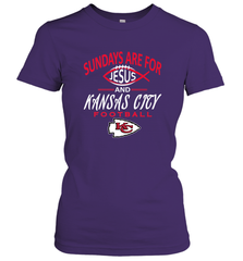 Sundays Are For Jesus and Kansas City Funny Football Women's T-Shirt Women's T-Shirt - HHHstores