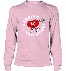 Dabbing Heart For Valentine's Day Art Graphics Heart Gift Long Sleeve T-Shirt Long Sleeve T-Shirt - HHHstores