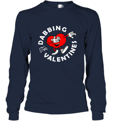 Dabbing Heart For Valentine's Day Art Graphics Heart Gift Long Sleeve T-Shirt Long Sleeve T-Shirt - HHHstores