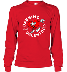 Dabbing Heart For Valentine's Day Art Graphics Heart Gift Long Sleeve T-Shirt Long Sleeve T-Shirt - HHHstores