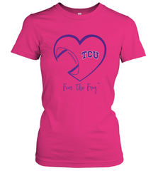 TCU Horned Frogs Football Inside Heart  Team Women's T-Shirt Women's T-Shirt - HHHstores