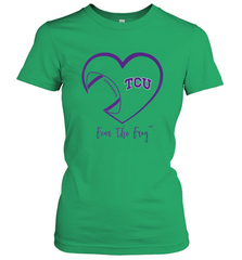 TCU Horned Frogs Football Inside Heart  Team Women's T-Shirt Women's T-Shirt - HHHstores