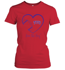 TCU Horned Frogs Football Inside Heart  Team Women's T-Shirt Women's T-Shirt - HHHstores