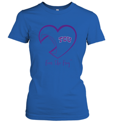 TCU Horned Frogs Football Inside Heart  Team Women's T-Shirt Women's T-Shirt - HHHstores
