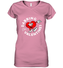 Dabbing Heart For Valentine's Day Art Graphics Heart Gift Women's V-Neck T-Shirt Women's V-Neck T-Shirt - HHHstores