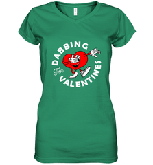 Dabbing Heart For Valentine's Day Art Graphics Heart Gift Women's V-Neck T-Shirt Women's V-Neck T-Shirt - HHHstores