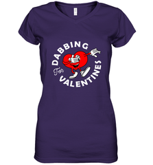 Dabbing Heart For Valentine's Day Art Graphics Heart Gift Women's V-Neck T-Shirt Women's V-Neck T-Shirt - HHHstores