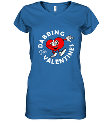 Dabbing Heart For Valentine's Day Art Graphics Heart Gift Women's V-Neck T-Shirt Women's V-Neck T-Shirt - HHHstores