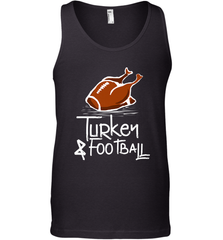 Turkey And Football Thanksgiving Day Football Fan Holiday Gift Men's Tank Top Men's Tank Top - HHHstores