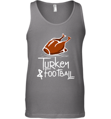 Turkey And Football Thanksgiving Day Football Fan Holiday Gift Men's Tank Top Men's Tank Top - HHHstores