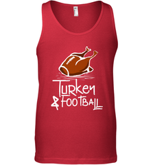 Turkey And Football Thanksgiving Day Football Fan Holiday Gift Men's Tank Top Men's Tank Top - HHHstores