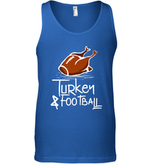 Turkey And Football Thanksgiving Day Football Fan Holiday Gift Men's Tank Top Men's Tank Top - HHHstores