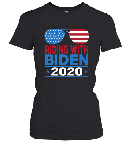 Riding With Biden Joe Biden 2020 For President Vote Gift Women's T-Shirt Women's T-Shirt / Black / XS Women's T-Shirt - HHHstores