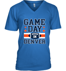 NFL Denver Co Game Day Football Home Team Colors Men's V-Neck Men's V-Neck - HHHstores