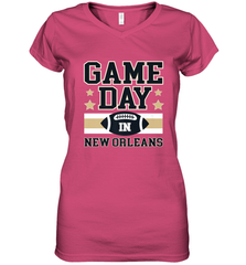 NFL New Orleans La. Game Day Football Home Team Women's V-Neck T-Shirt Women's V-Neck T-Shirt - HHHstores