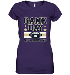 NFL New Orleans La. Game Day Football Home Team Women's V-Neck T-Shirt Women's V-Neck T-Shirt - HHHstores