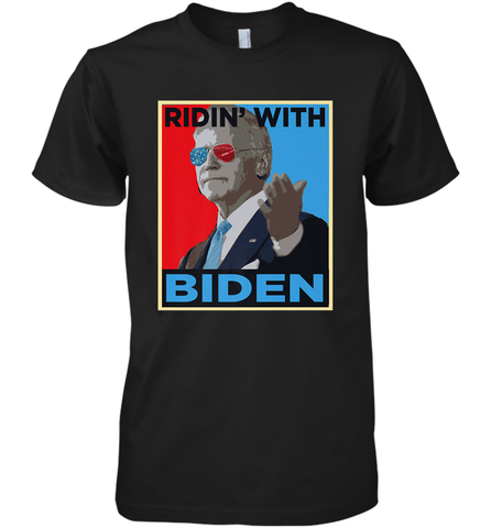Ridin With Biden _ Hope Poster Parody Men's Premium T-Shirt Men's Premium T-Shirt / Black / XS Men's Premium T-Shirt - HHHstores