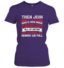 Then join hand in hand, brave Americans all! By uniting we stand, by dividing we fall 01 Women's T-Shirt Women's T-Shirt - HHHstores