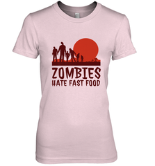 Zombies Hate Fast Food Funny Halloween Women's Premium T-Shirt Women's Premium T-Shirt - HHHstores