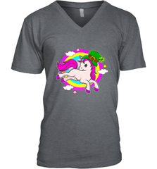 Irish Leprechaun Unicorn Cute St Patricks Day Ireland Men's V-Neck Men's V-Neck - HHHstores