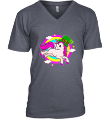 Irish Leprechaun Unicorn Cute St Patricks Day Ireland Men's V-Neck Men's V-Neck - HHHstores