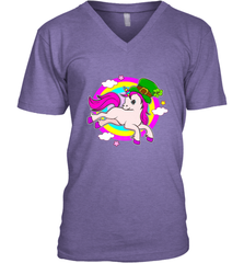 Irish Leprechaun Unicorn Cute St Patricks Day Ireland Men's V-Neck Men's V-Neck - HHHstores