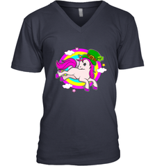 Irish Leprechaun Unicorn Cute St Patricks Day Ireland Men's V-Neck Men's V-Neck - HHHstores