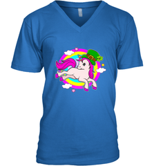 Irish Leprechaun Unicorn Cute St Patricks Day Ireland Men's V-Neck Men's V-Neck - HHHstores