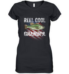 REEL COOL GRANDPA Women's V-Neck T-Shirt Women's V-Neck T-Shirt - HHHstores