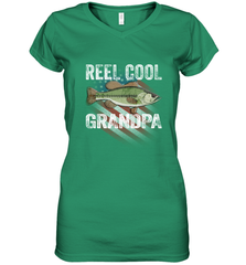 REEL COOL GRANDPA Women's V-Neck T-Shirt Women's V-Neck T-Shirt - HHHstores