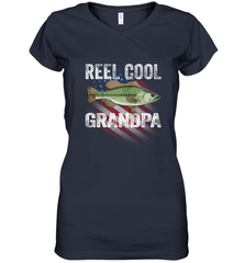 REEL COOL GRANDPA Women's V-Neck T-Shirt Women's V-Neck T-Shirt - HHHstores