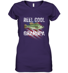 REEL COOL GRANDPA Women's V-Neck T-Shirt Women's V-Neck T-Shirt - HHHstores