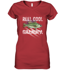 REEL COOL GRANDPA Women's V-Neck T-Shirt Women's V-Neck T-Shirt - HHHstores