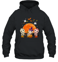 Three Sloths Halloween T shirt Mummy Pumpkin Moon Hooded Sweatshirt Hooded Sweatshirt - HHHstores