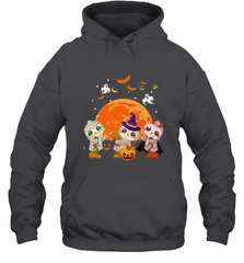 Three Sloths Halloween T shirt Mummy Pumpkin Moon Hooded Sweatshirt Hooded Sweatshirt - HHHstores
