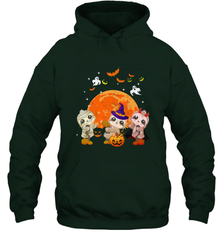 Three Sloths Halloween T shirt Mummy Pumpkin Moon Hooded Sweatshirt Hooded Sweatshirt - HHHstores