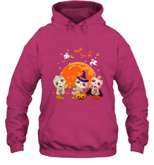 Three Sloths Halloween T shirt Mummy Pumpkin Moon Hooded Sweatshirt Hooded Sweatshirt - HHHstores