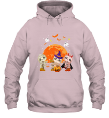 Three Sloths Halloween T shirt Mummy Pumpkin Moon Hooded Sweatshirt Hooded Sweatshirt - HHHstores