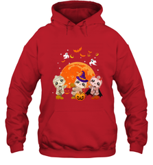 Three Sloths Halloween T shirt Mummy Pumpkin Moon Hooded Sweatshirt Hooded Sweatshirt - HHHstores