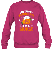 Nurse Halloween Gifts Nothing Scares Me I Am A Nurse Crewneck Sweatshirt Crewneck Sweatshirt - HHHstores