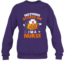 Nurse Halloween Gifts Nothing Scares Me I Am A Nurse Crewneck Sweatshirt Crewneck Sweatshirt - HHHstores